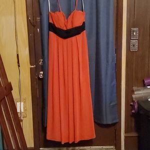 Orangey Red Prom/brides made dress